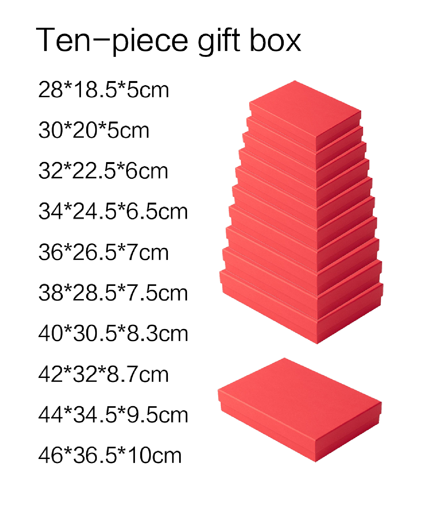 Color Rhythm Series Flat Rectangular Ten-Piece Set