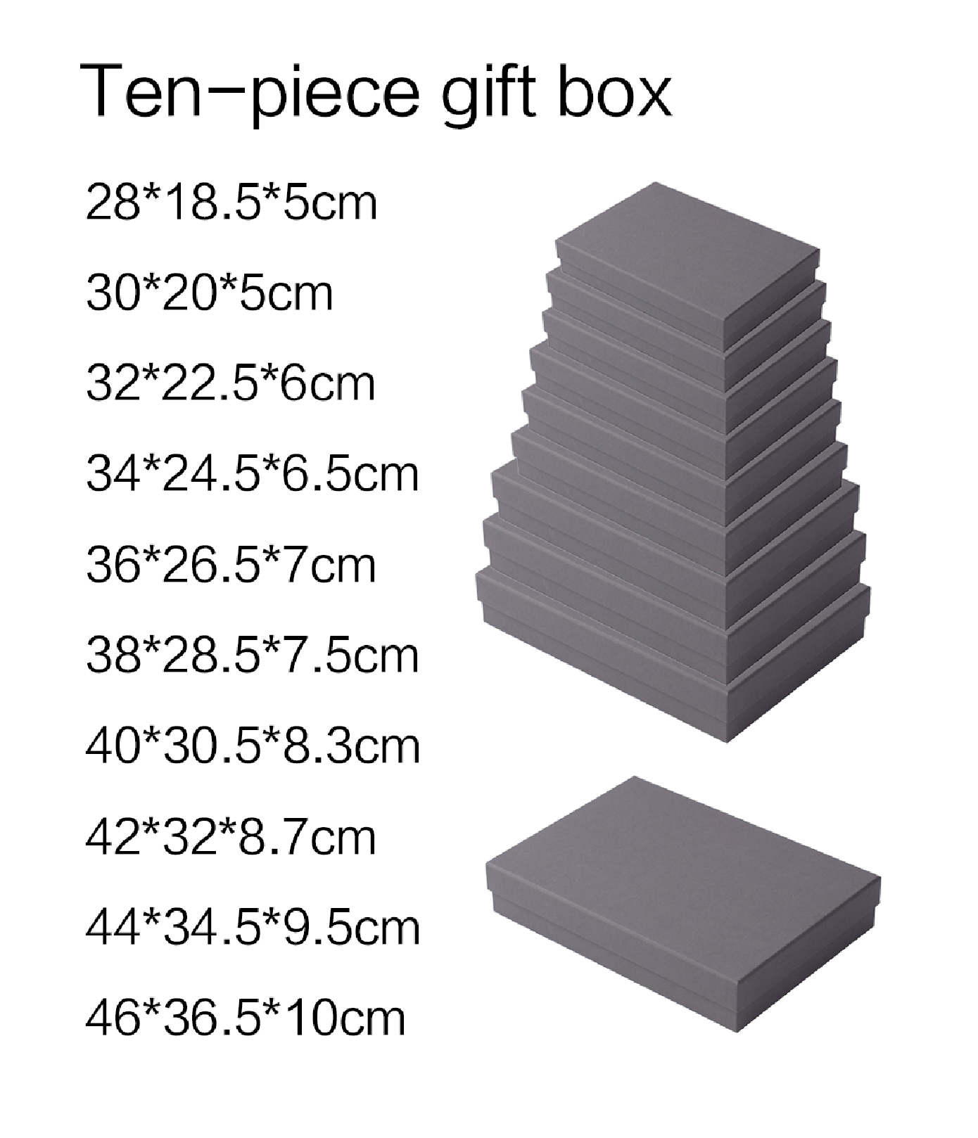 Color Rhythm Series Flat Rectangular Ten-Piece Set