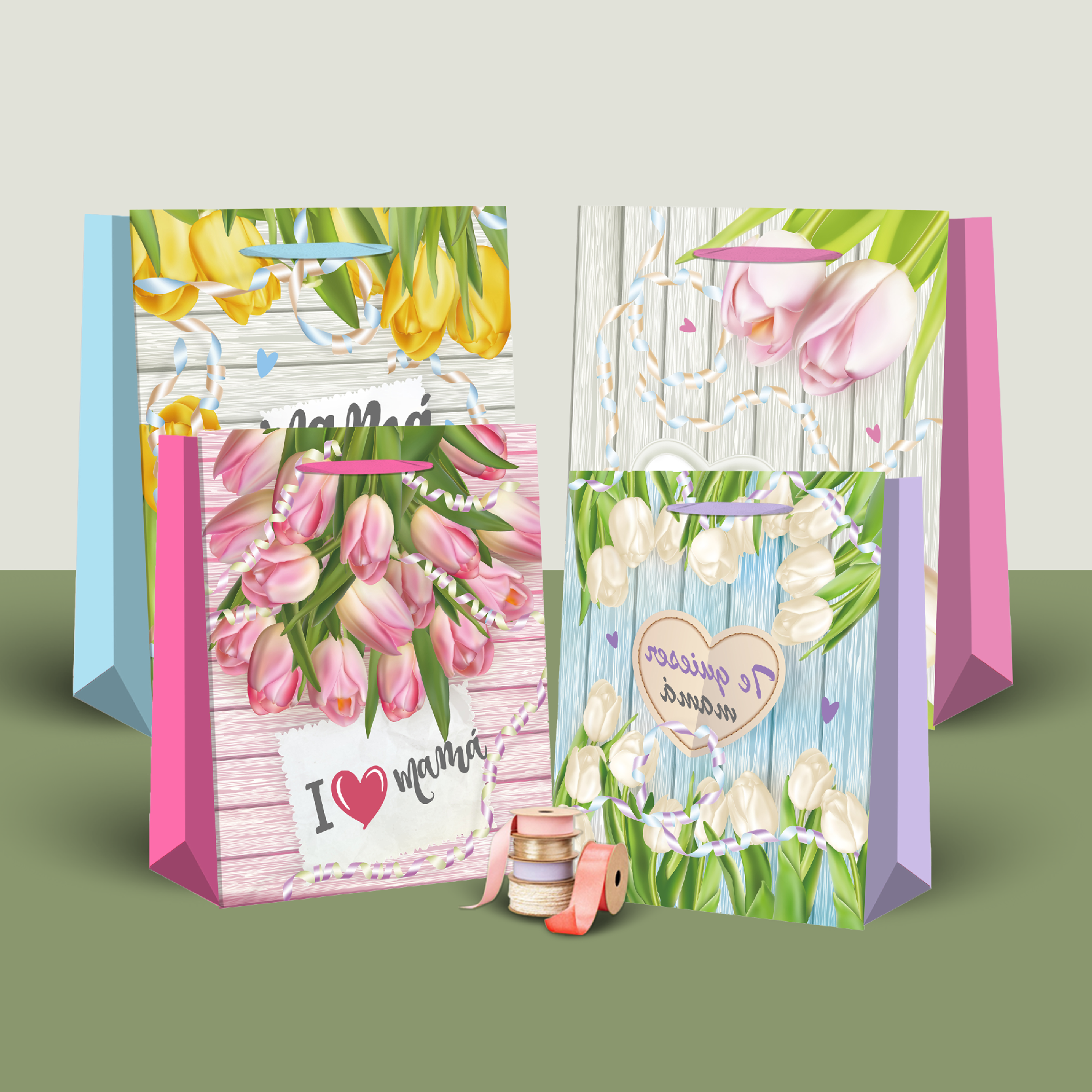 Mother's Day Series White Card Tote Bag