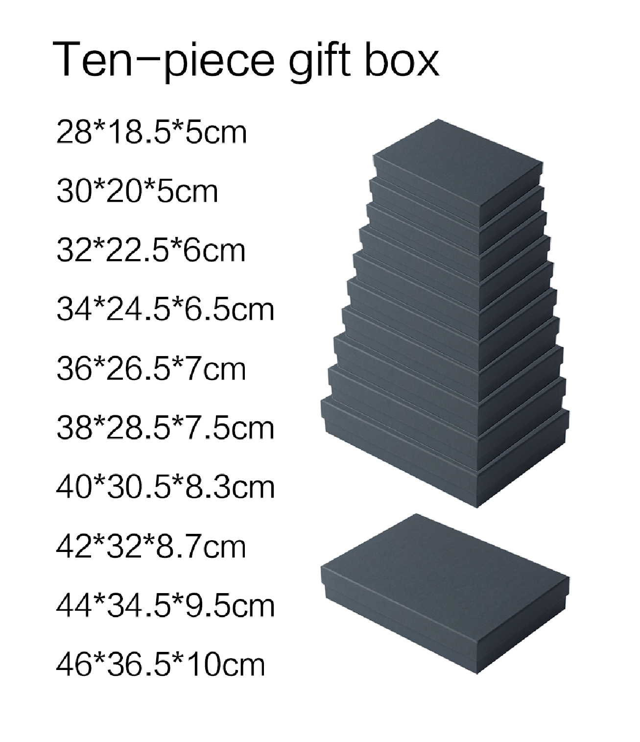 Color Rhythm Series Flat Rectangular Ten-Piece Set