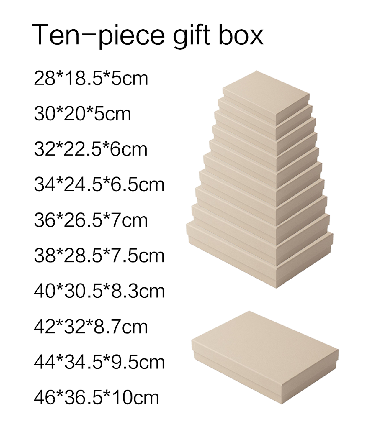 Color Rhythm Series Flat Rectangular Ten-Piece Set