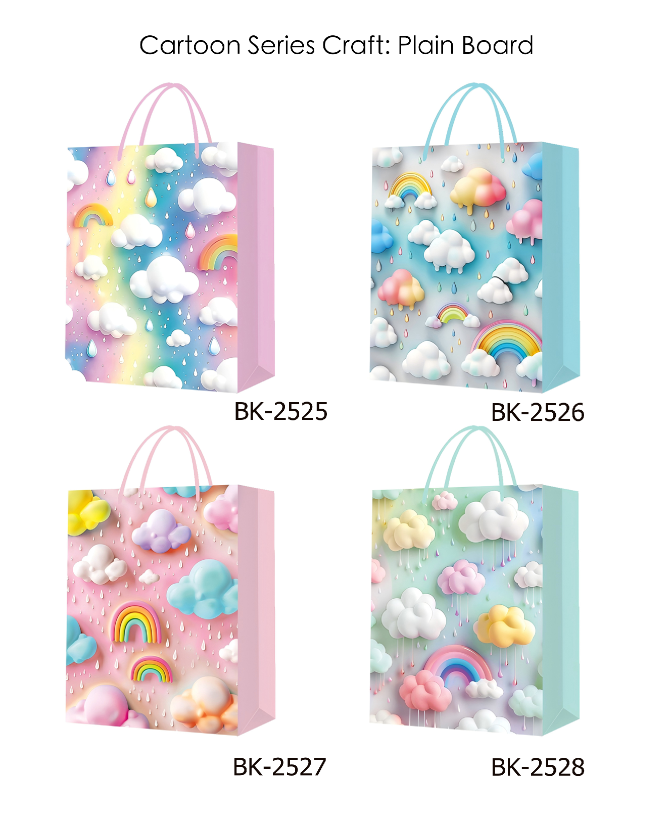 Cartoon Series White Card Tote Bag