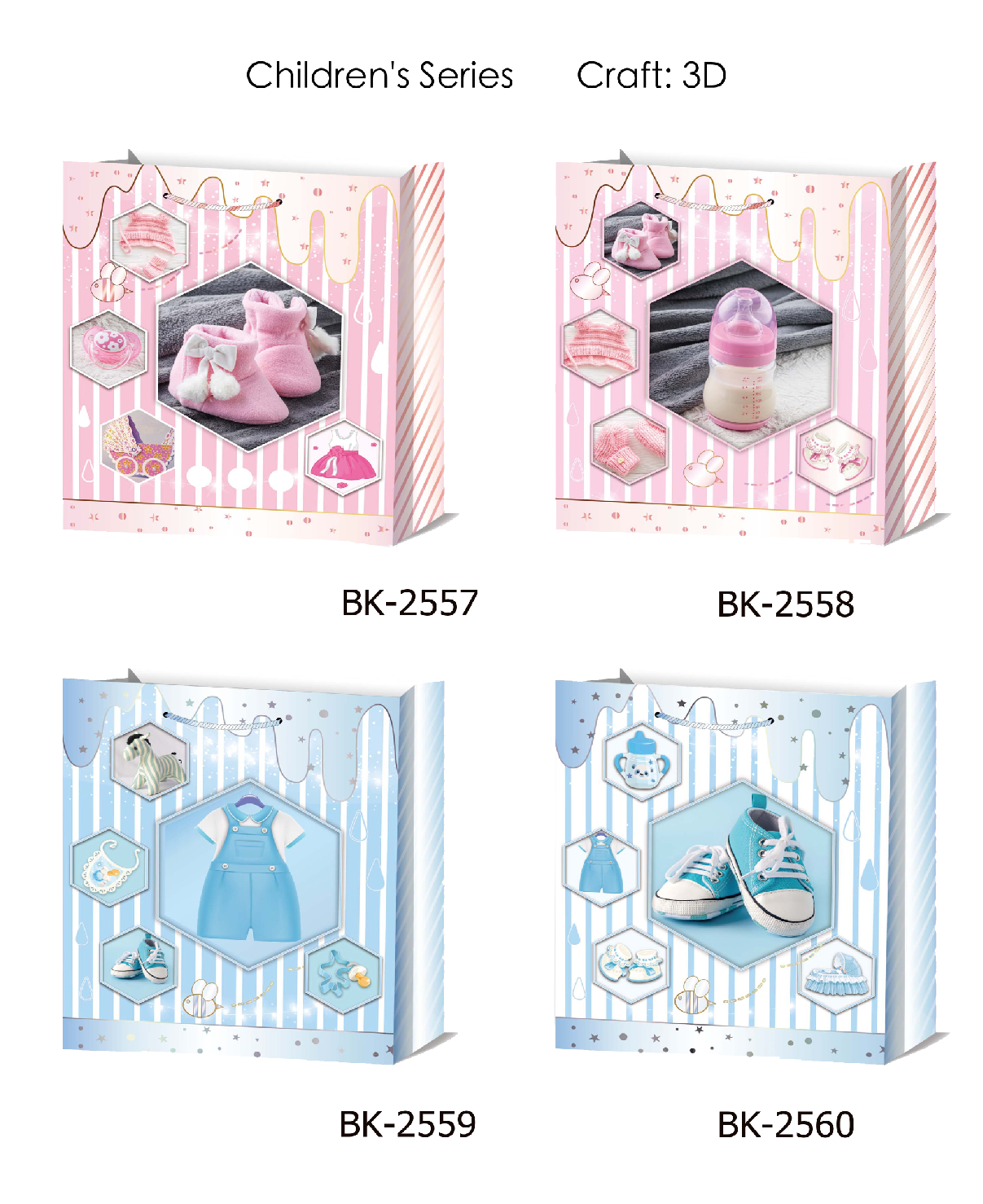 Children's series white card tote bag