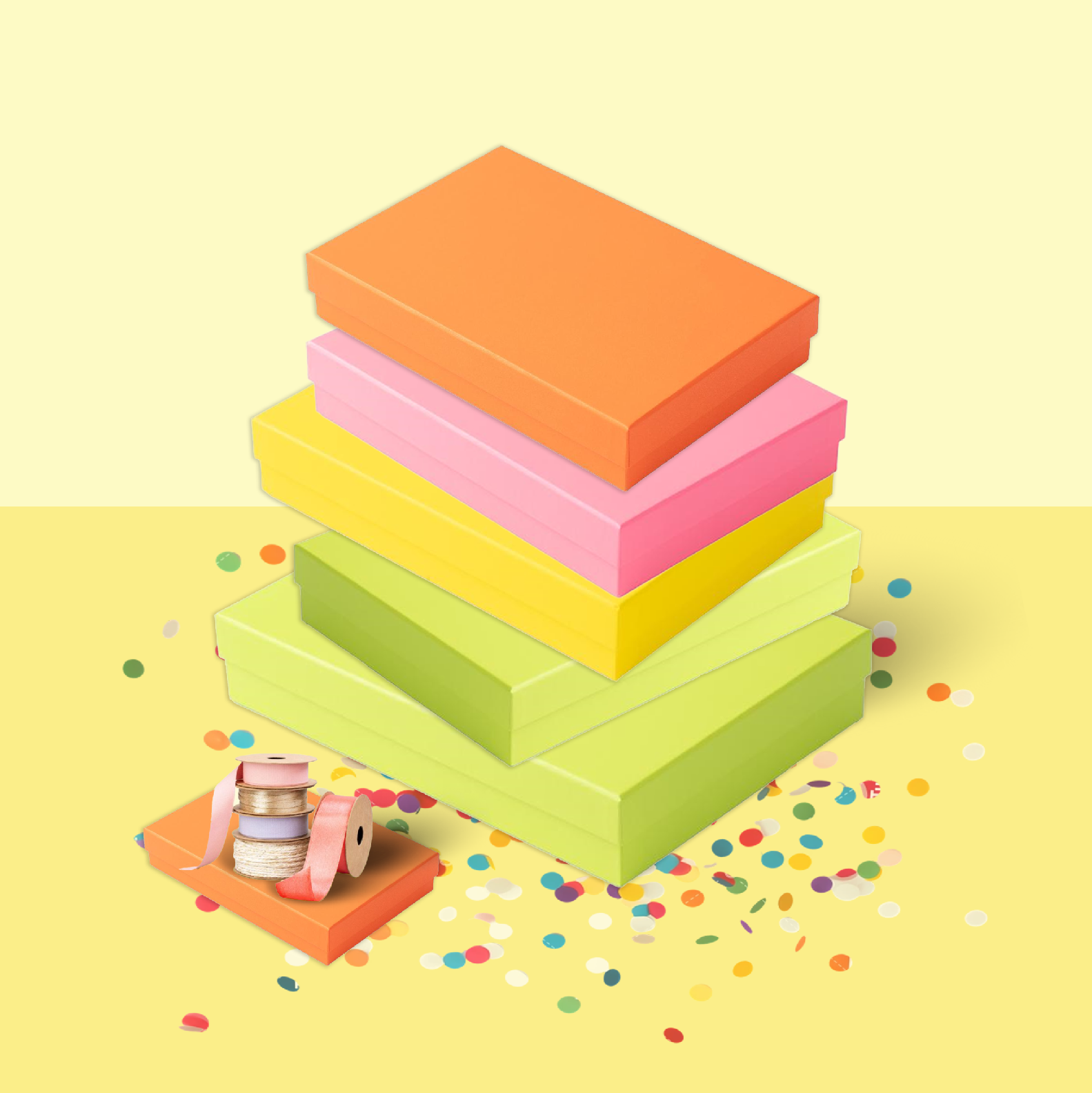Pearlescent flat rectangular ten-piece set