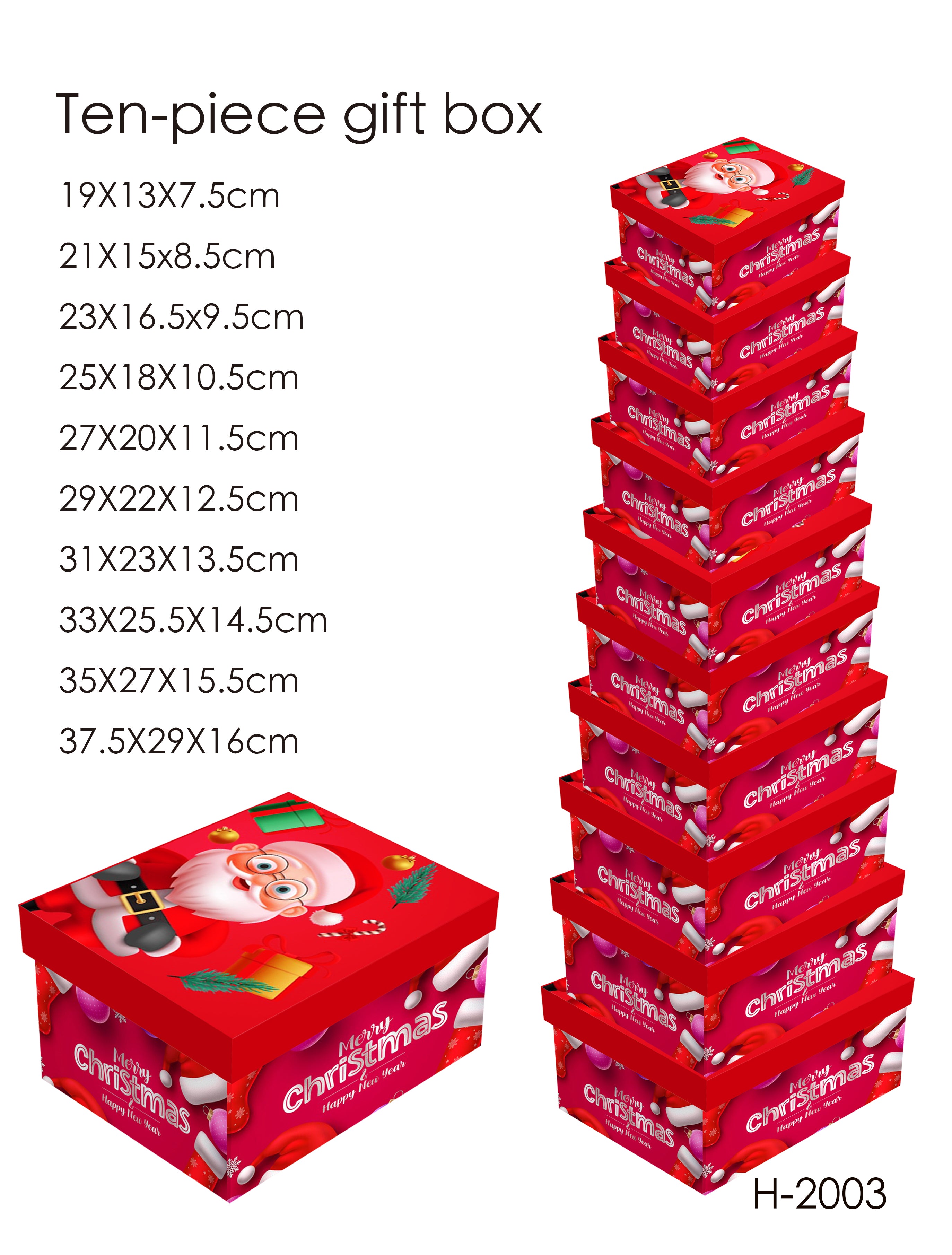 Christmas Series 10-piece Folding Box