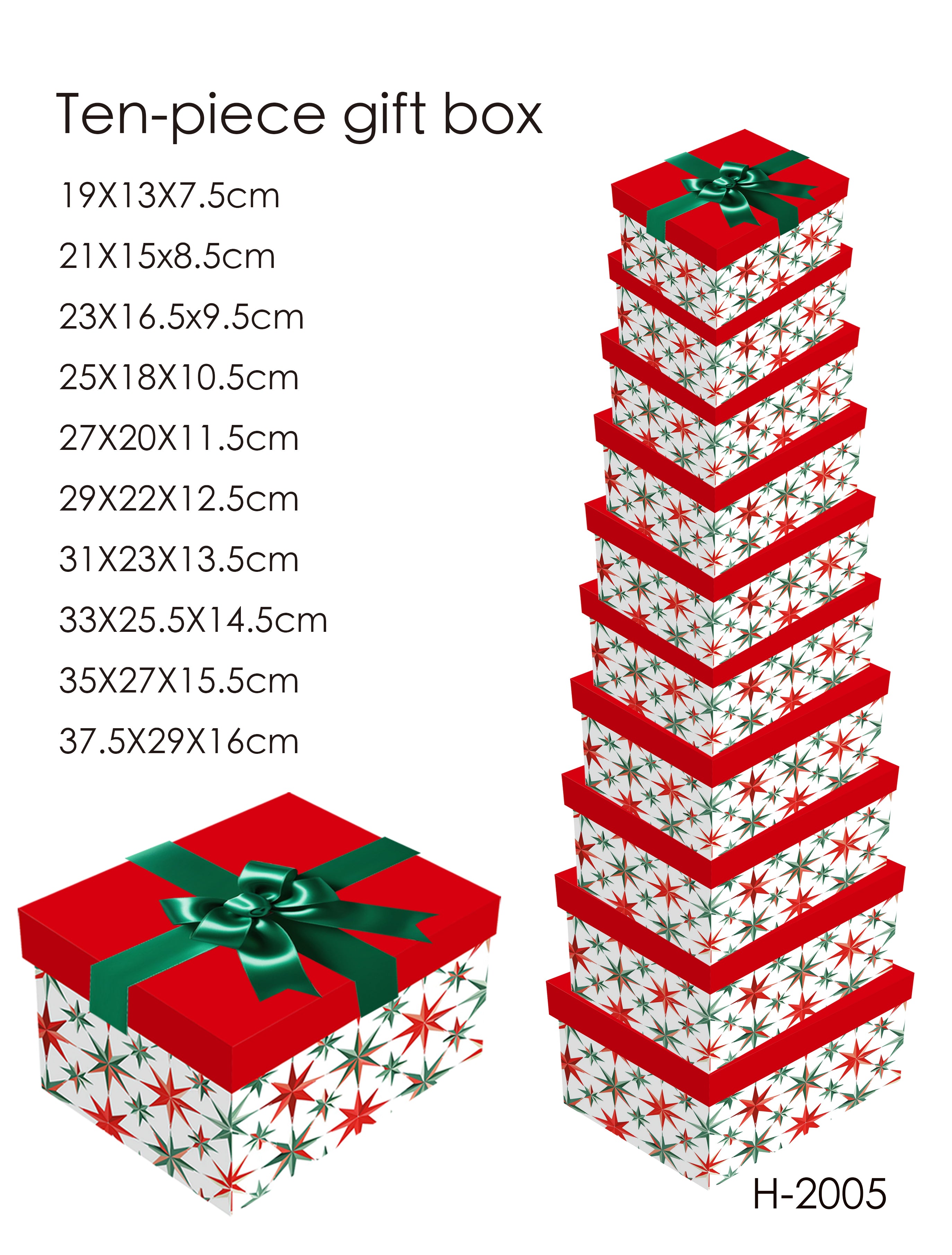 Christmas Series 10-piece Folding Box