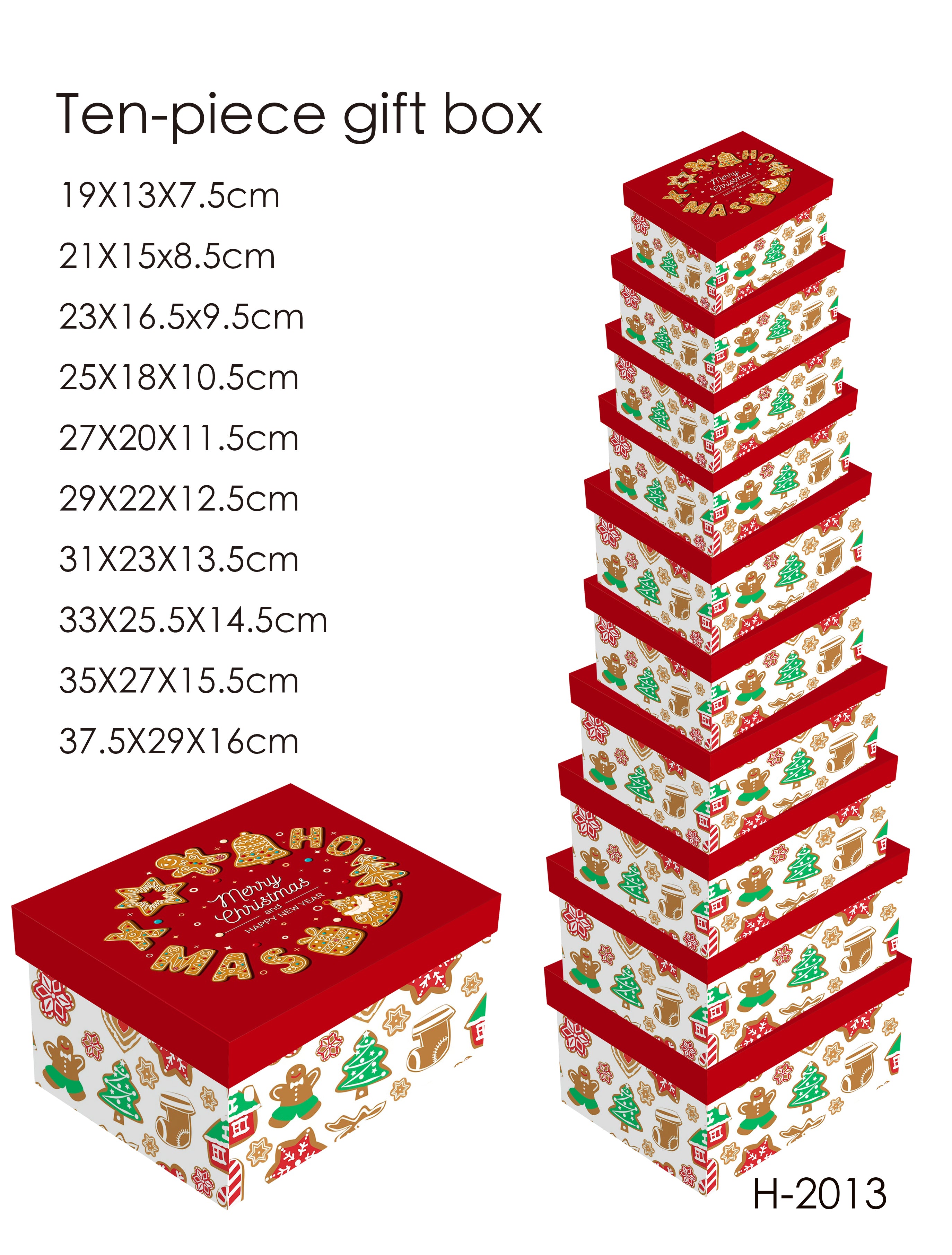 Christmas Series 10-piece Folding Box