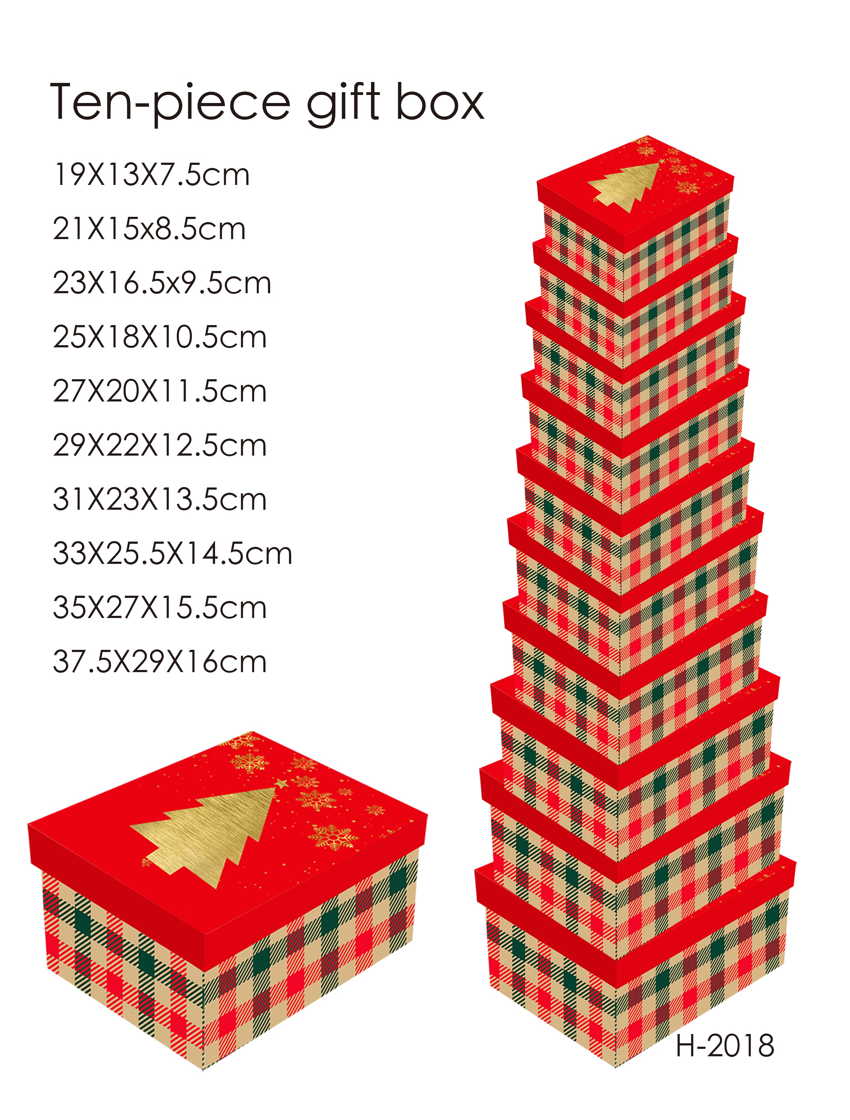 Christmas Series 10-piece Folding Box