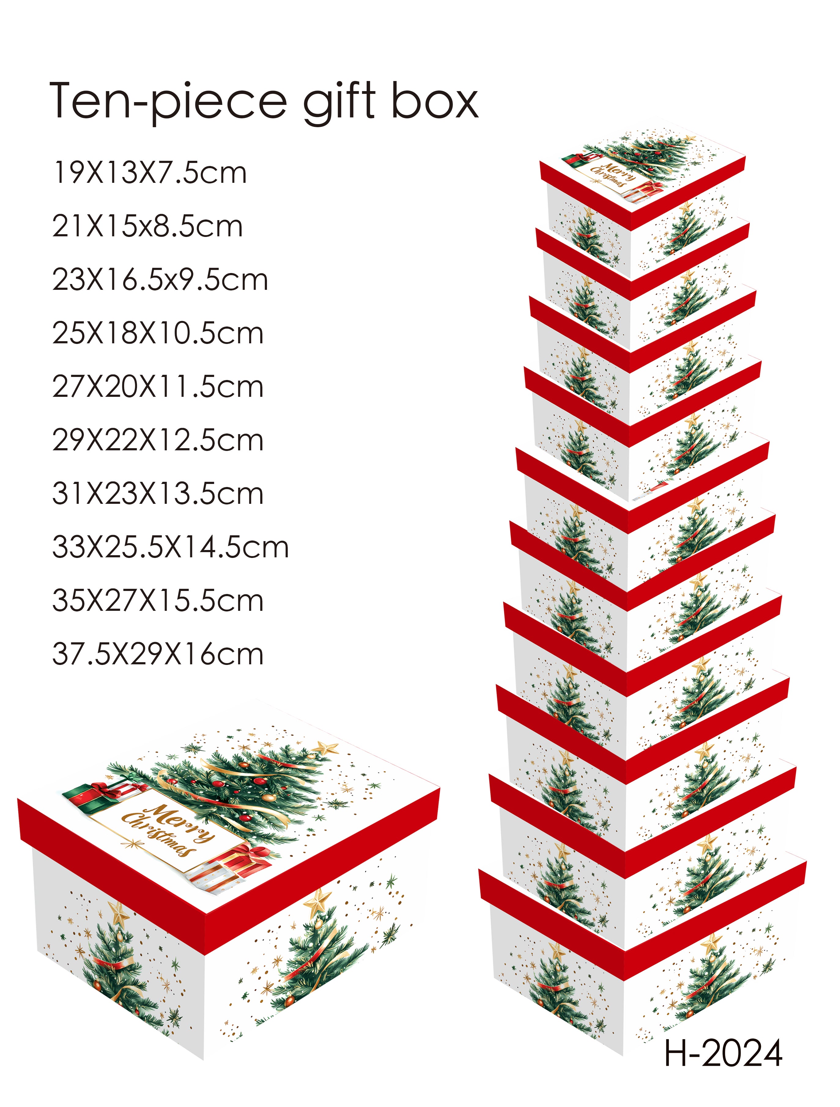 Christmas Series 10-piece Folding Box
