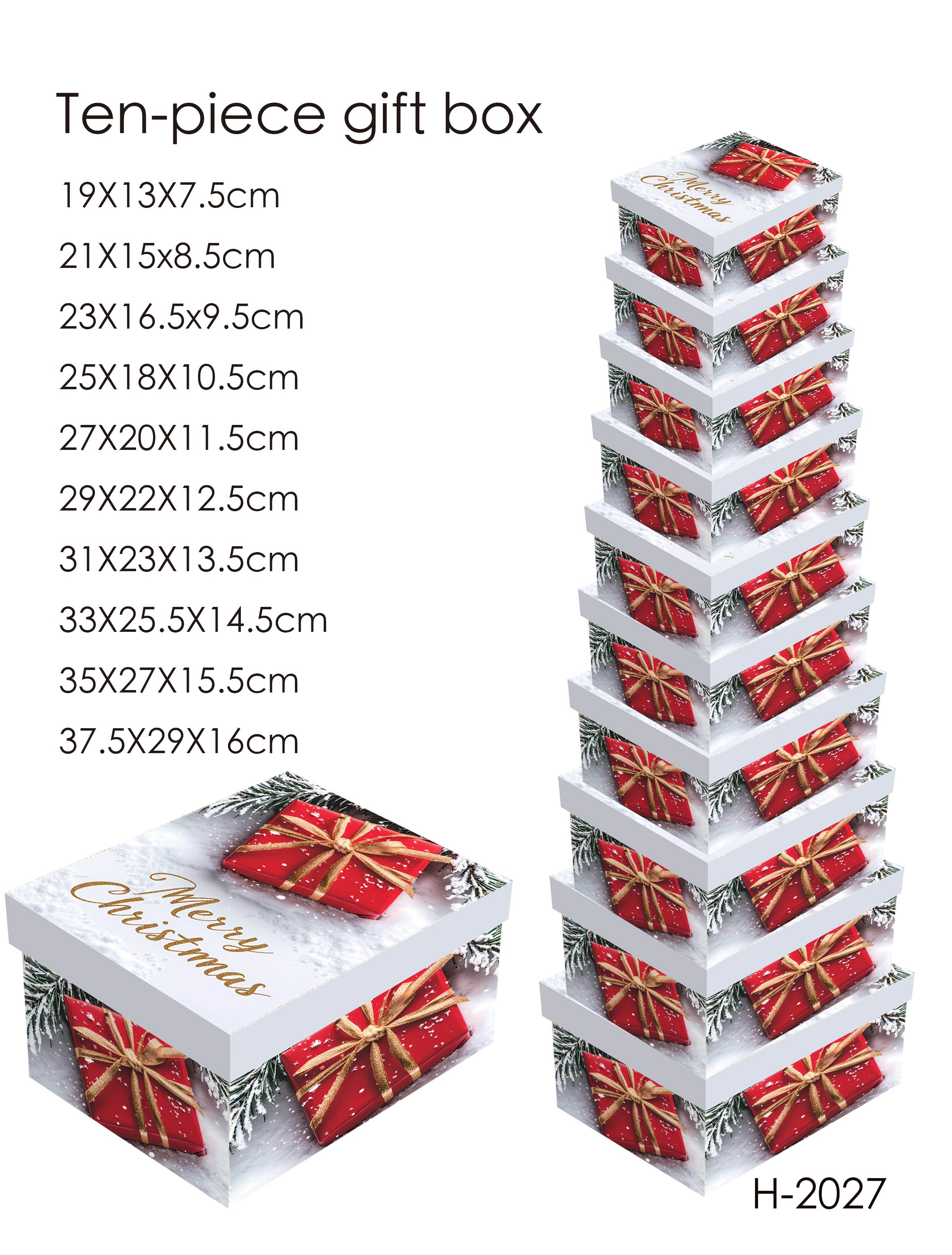 Christmas Series 10-piece Folding Box