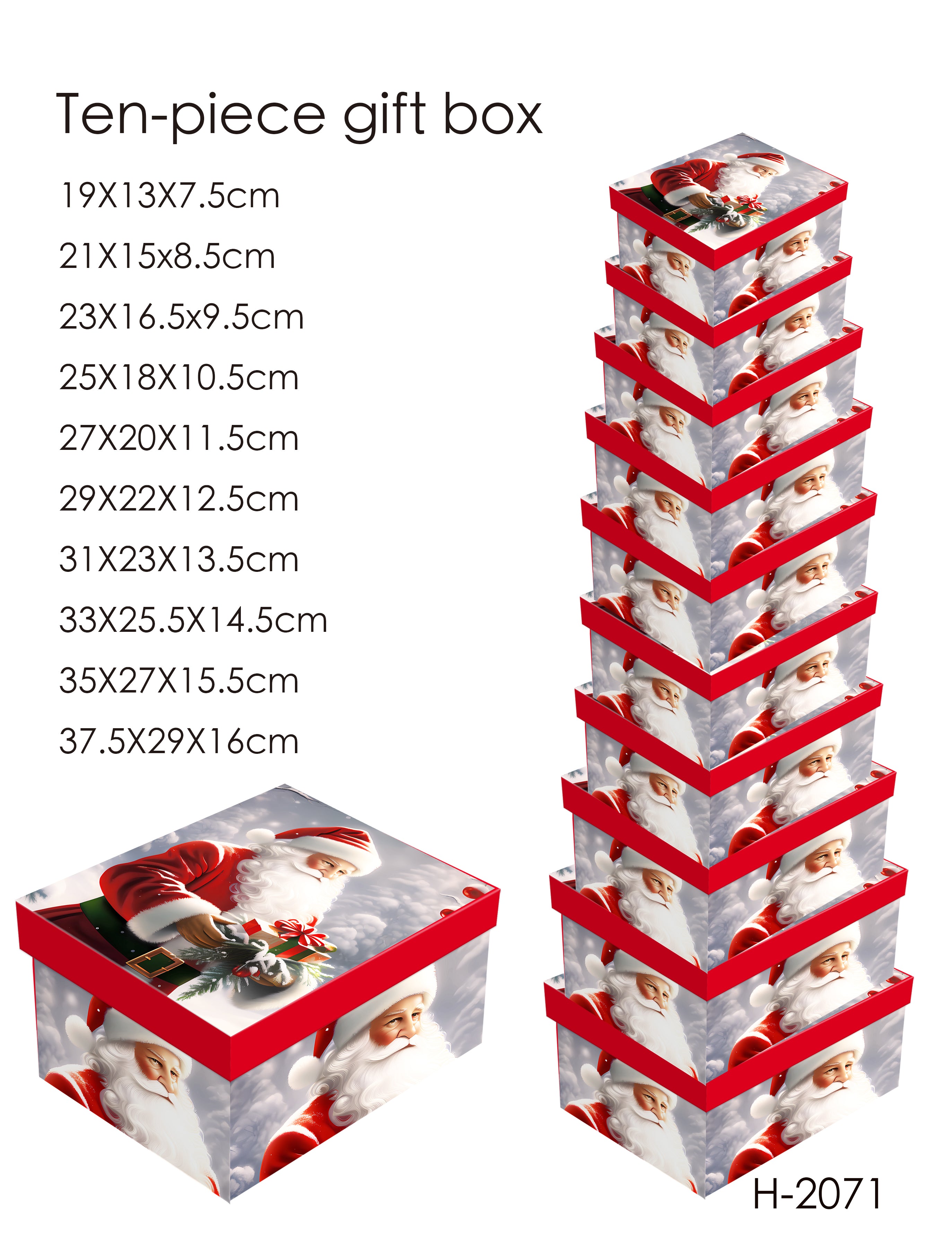 Christmas Series 10-piece Folding Box