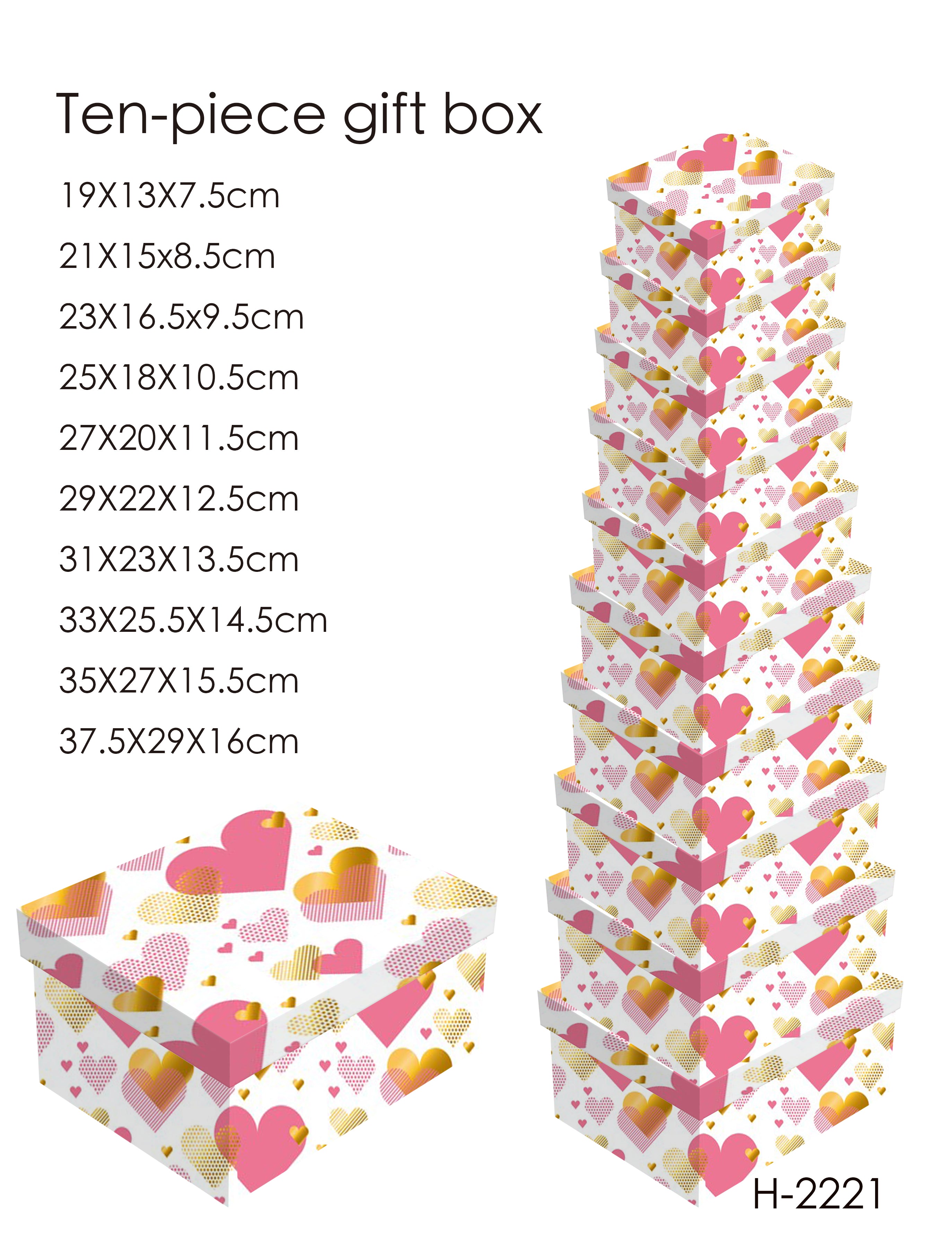 Valentine's Day Series 10-piece Folding Box