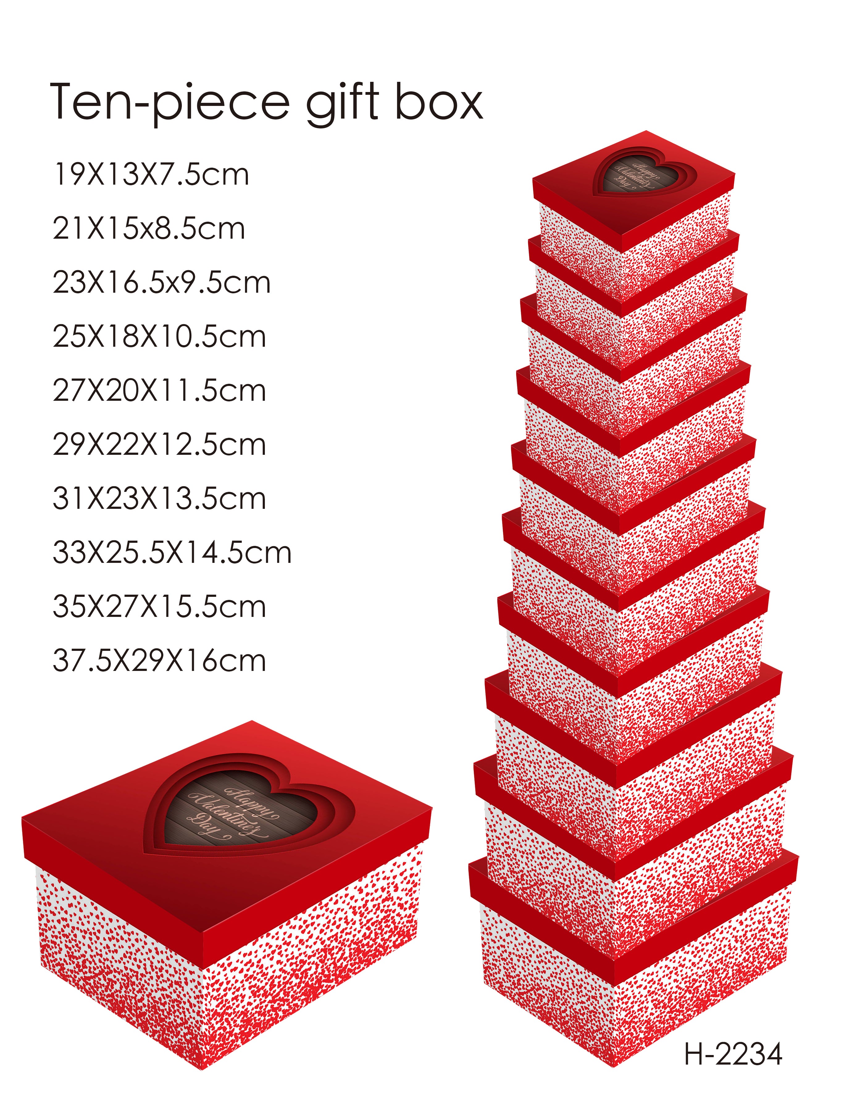 Valentine's Day Series 10-piece Folding Box