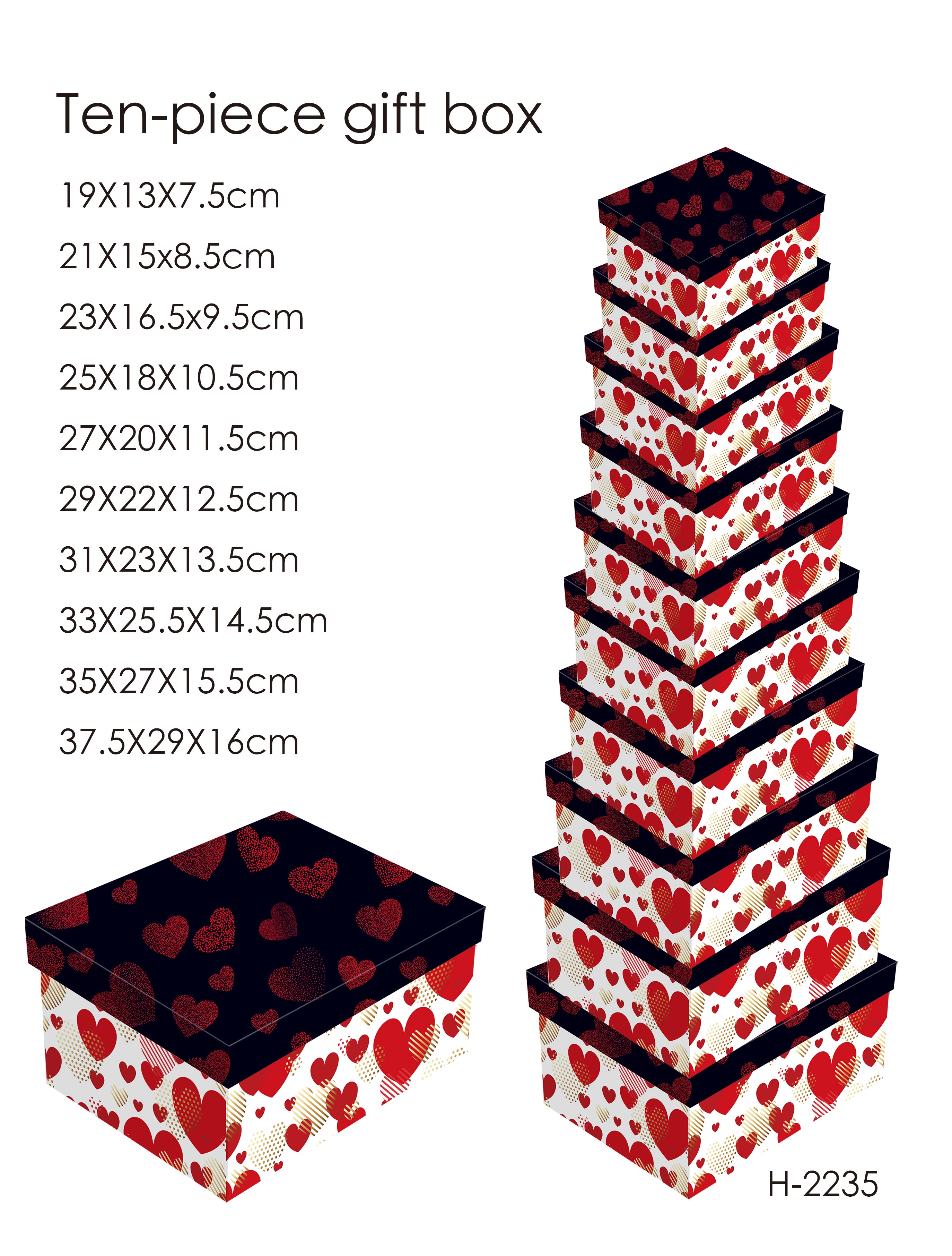 Valentine's Day Series 10-piece Folding Box