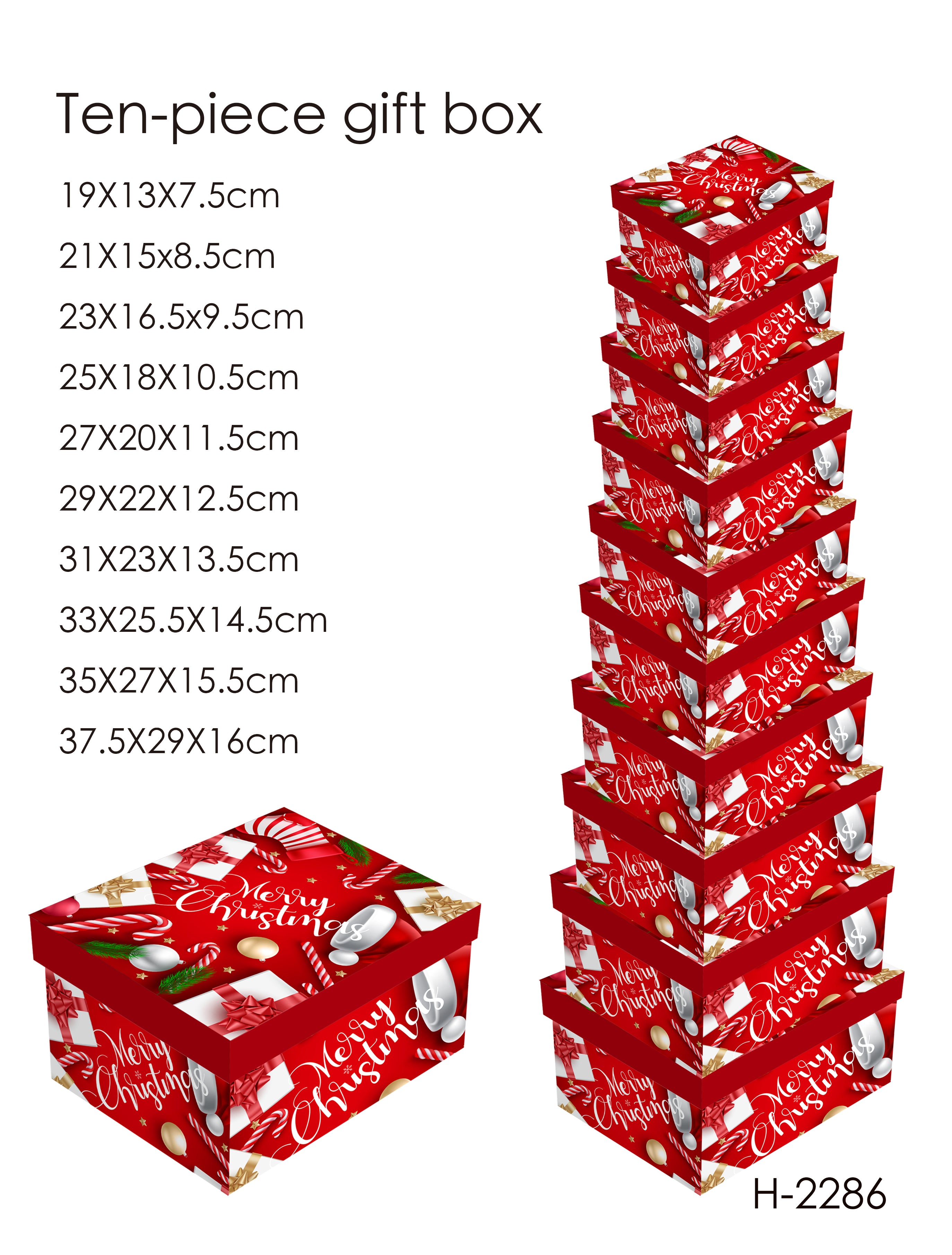 Christmas Series 10-piece Folding Box