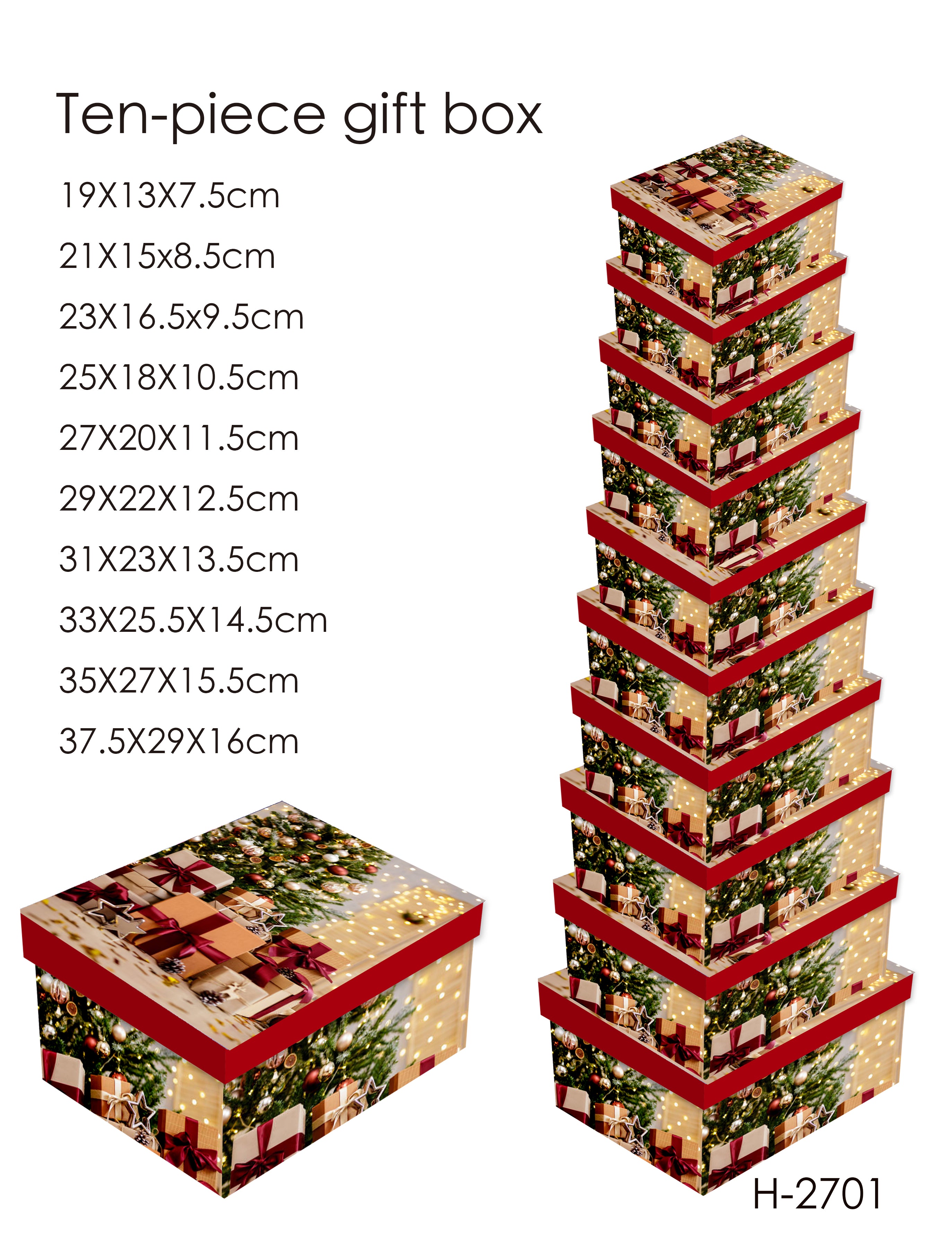 Christmas Series 10-piece Folding Box