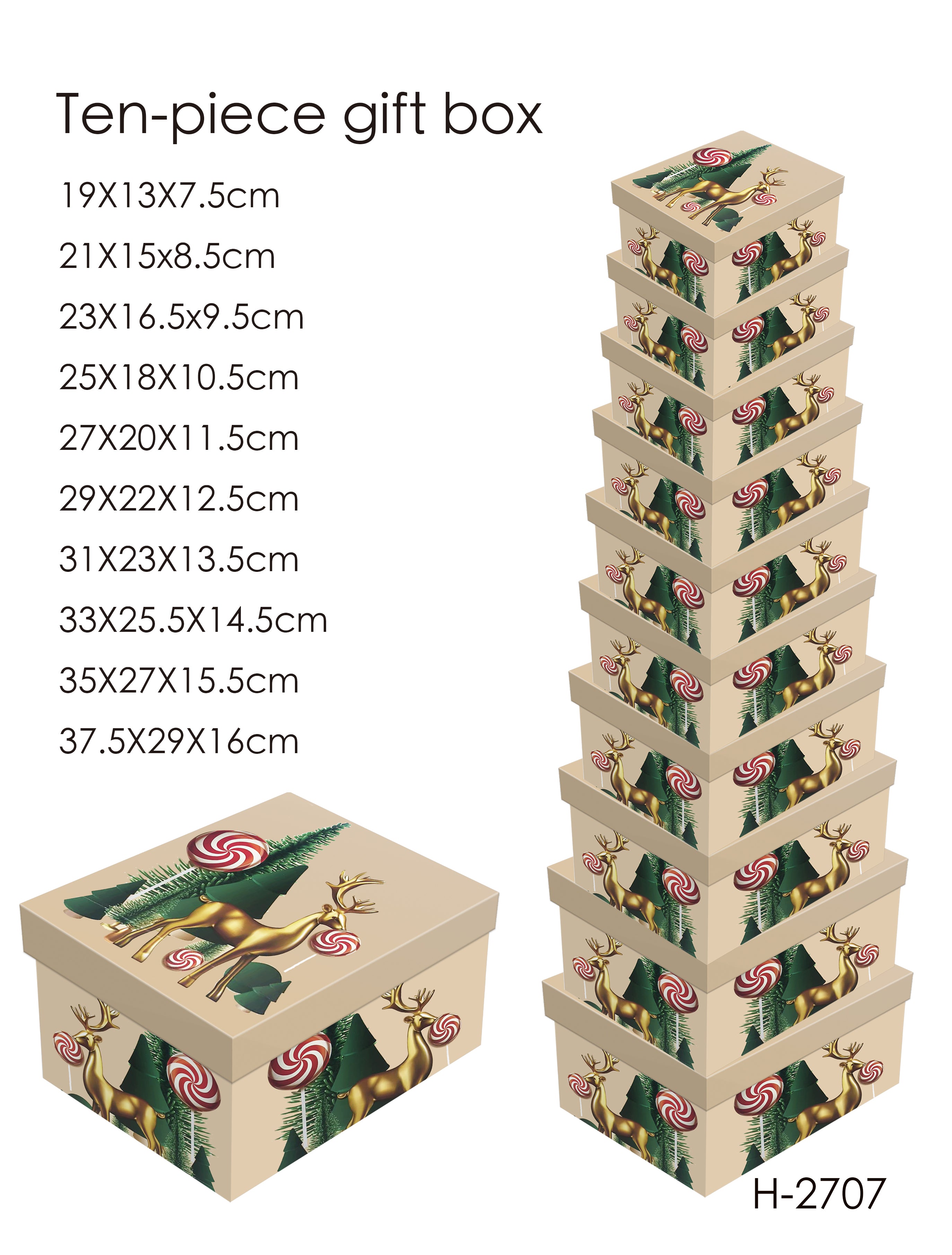 Christmas Series 10-piece Folding Box
