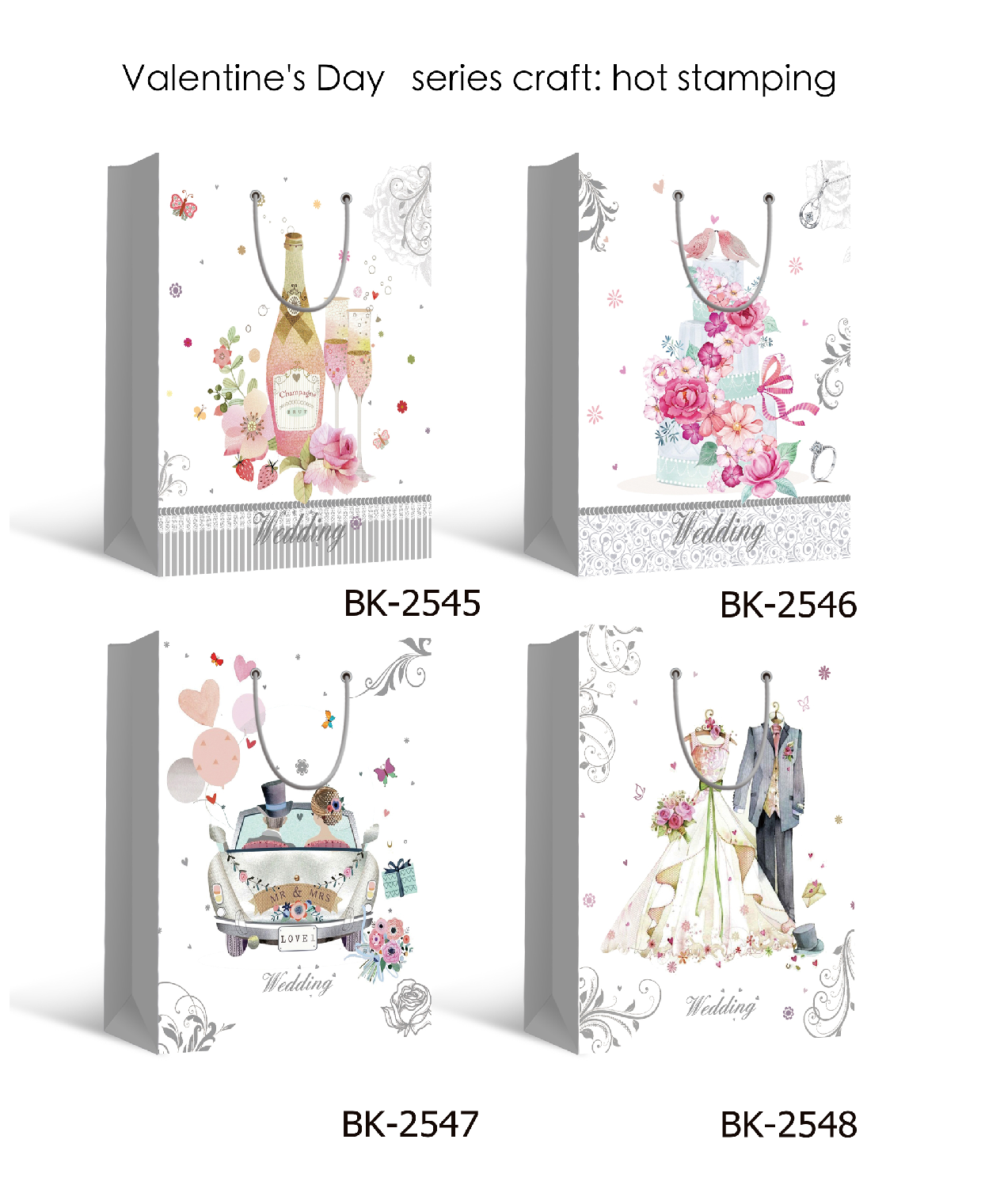 Valentine's Day Series White Card Tote Bag