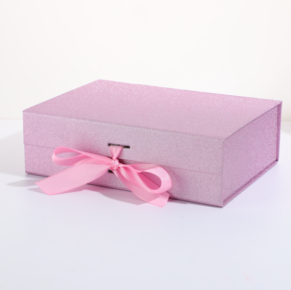 Glitter strap folding box