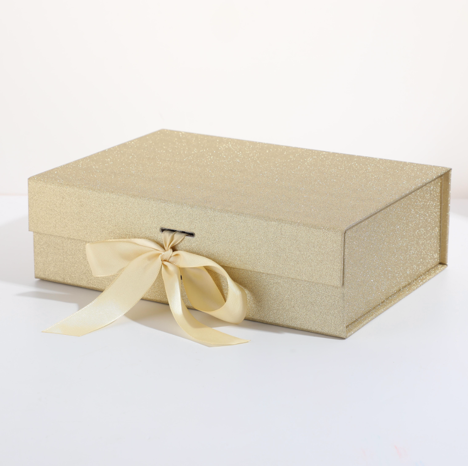 Glitter strap folding box