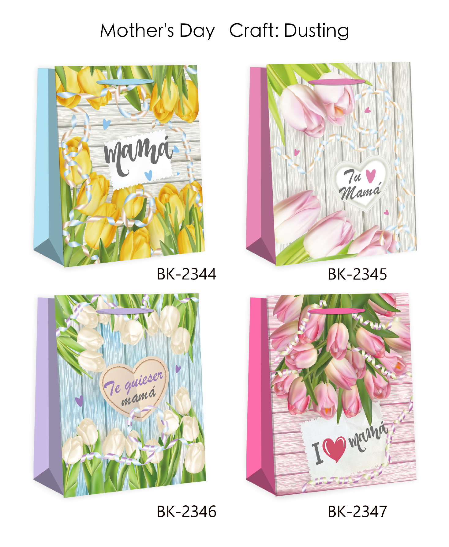 Mother's Day Series White Card Tote Bag