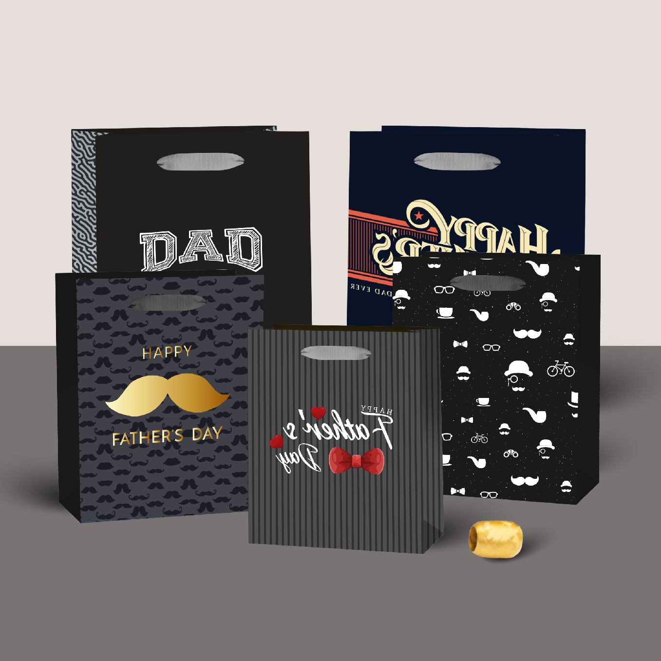 Men's White Card Tote Bag