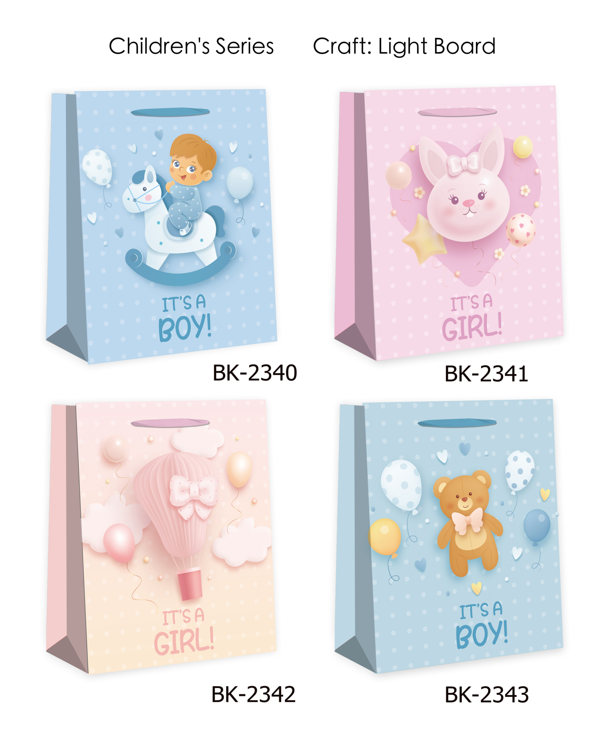 Children's series white card tote bag